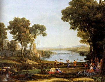 Landscape With The Marriage Of Isaac And Rebekah Claude Lorrain stream Oil Paintings